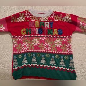 Holiday Time Red Merry Christmas Sweater